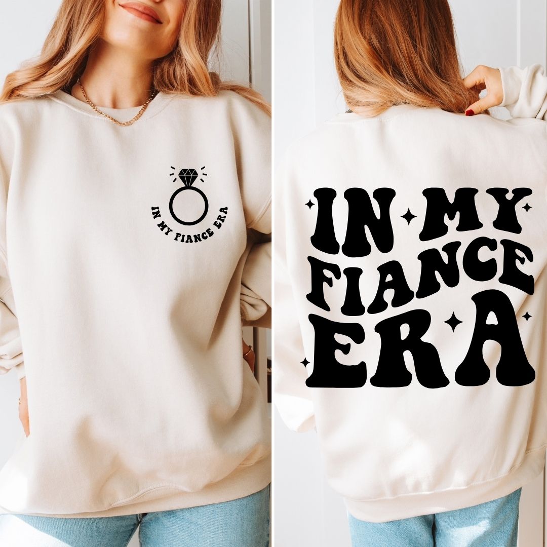 IN MY FIANCE ERA GRAPHIC CREWNECK (Front & Back)