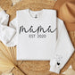 MAMA EST CURSIVE CREWNECK