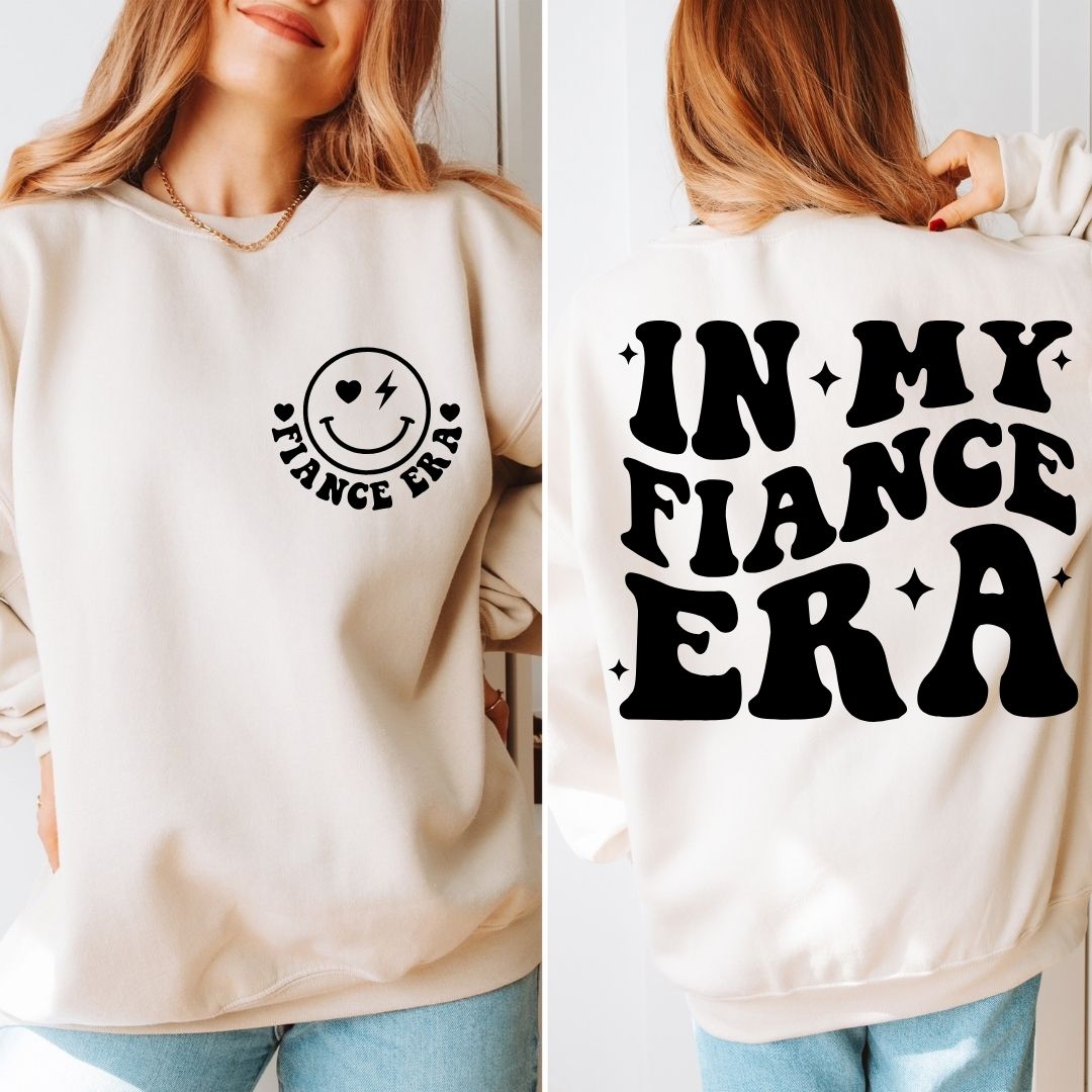 IN MY FIANCE ERA GRAPHIC CREWNECK (Front & Back)